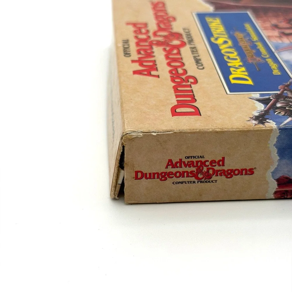DragonStrike PC Big Box Game AD&D SSI 3.5 Floppy Disks Dragonlance CIB 1990